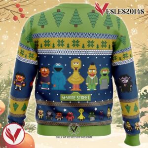 The Main Characters on Sesame Street Ugly Christmas Sweater, Unique Christmas Gift For Fans - Vesles2014S 1