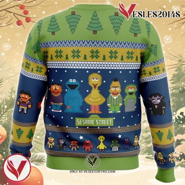The Main Characters on Sesame Street Ugly Christmas Sweater, Unique Christmas Gift For Fans - Vesles2014S 1