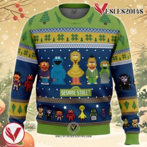 The Main Characters on Sesame Street Ugly Christmas Sweater, Unique Christmas Gift For Fans - Vesles2014S