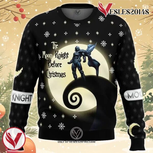 The Moon Knight Before Christmas Ugly Christmas Sweater, Unique Christmas Gift For Fans - Vesles2014S