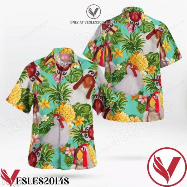The Muppet Camilla The Chicken Pineapple Tropical Hawaiian Shirt And Short, Unique Gifts For Friends - Vesles2014S 1