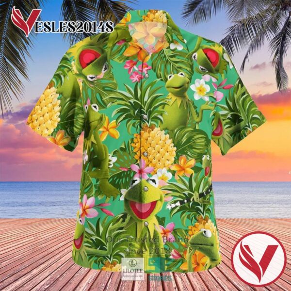 The Muppet Kermit the Frog Pineapple Casual Hawaiian Shirt, Best Gifts For Summer Vesles2014S 1