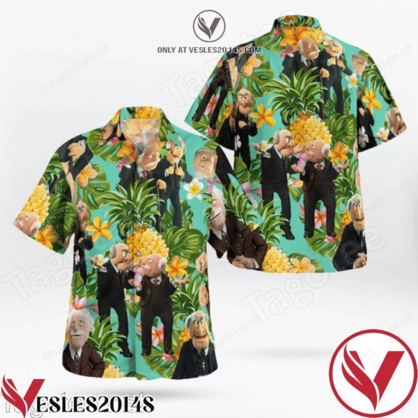 The Muppet Statler And Waldorf Pineapple Tropical Hawaiian Shirt And Short, Unique Gifts For Friends - Vesles2014S 1