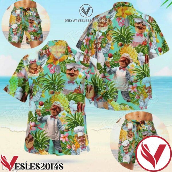 The Muppet The Swedish Chef Pineapple Hawaiian Shirt And Short, Unique Gifts For Friends - Vesles2014S 1