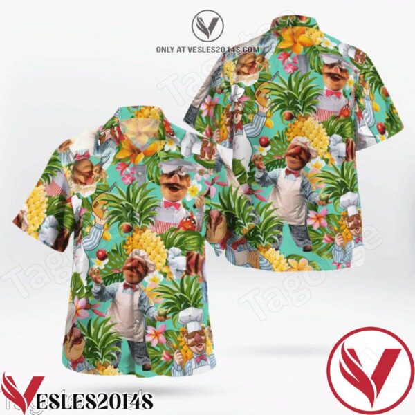 The Muppet The Swedish Chef Pineapple Tropical Button Hawaiian Shirt And Short, Unique Gifts For Friends - Vesles2014S 1