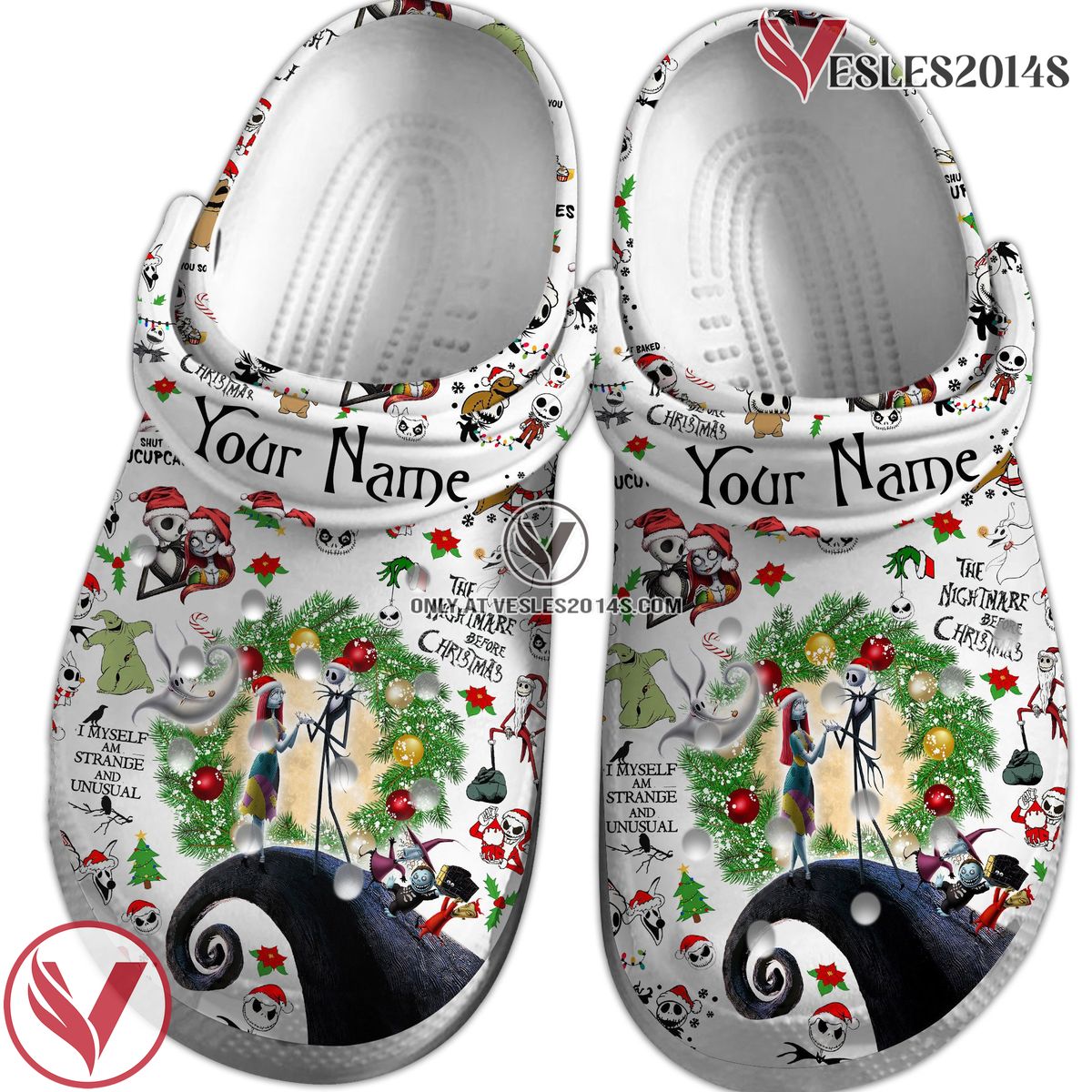 The Nightmare Before Christmas Movie Crocs Crocband Clogs Shoes Comfortable For Men Women and Kids Style 3 - Vesles2014S 2