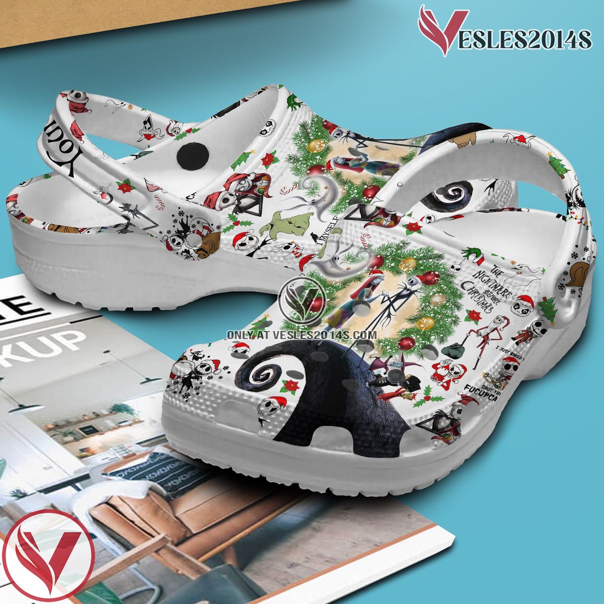 The Nightmare Before Christmas Movie Crocs Crocband Clogs Shoes Comfortable For Men Women and Kids Style 3 - Vesles2014S 3