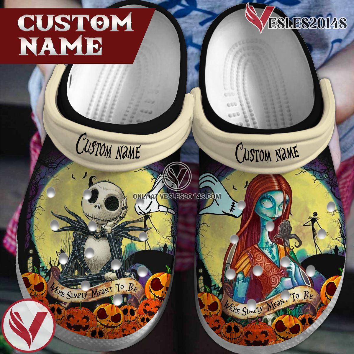 The Nightmare Before Christmas Movie Crocs Crocband Clogs Shoes Comfortable For Men Women and Kids Style 6 - Vesles2014S