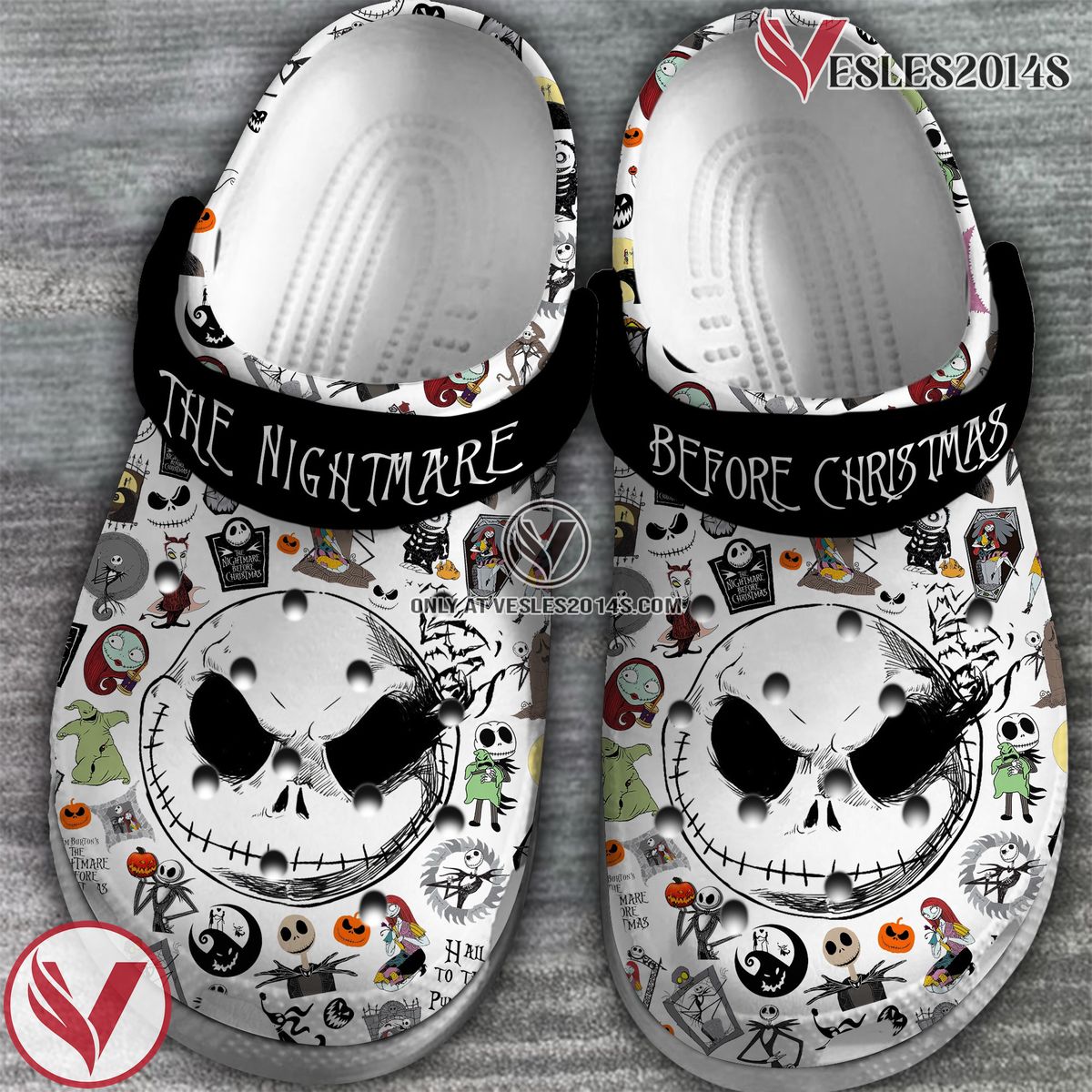 The Nightmare Before Christmas Movie Crocs Crocband Clogs Shoes Comfortable For Men Women and Kids Style 7 - Vesles2014S 2