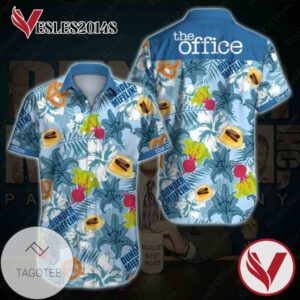 The Office Hawaiian Graphic Print Short Sleeve Hawaiian Casual Shirt Vesles2014S 1