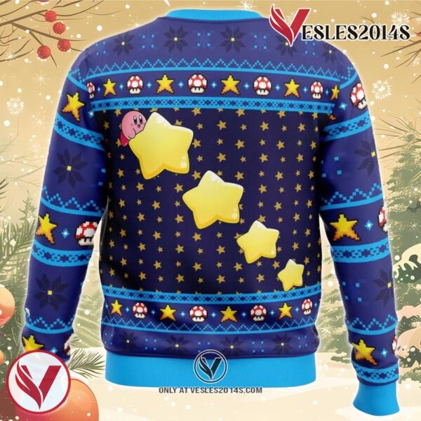 The Pink Hero Kirby’s Dream Land Ugly Christmas Sweater, Unique Christmas Gift For Fans - Vesles2014S 1