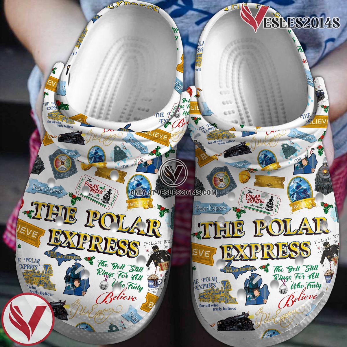 The Polar Express Movie Crocs Crocband Clogs Shoes Comfortable For Men Women and Kids - Vesles2014S