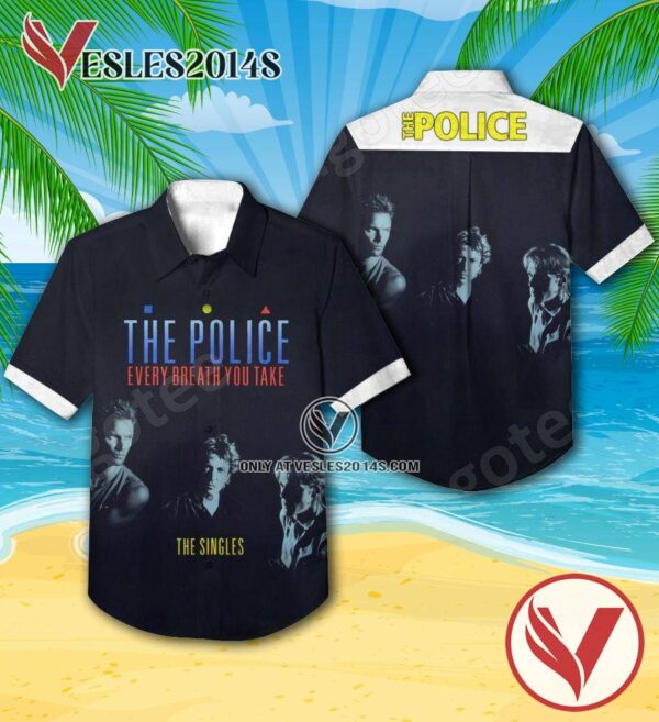 The Police Every Breath You Take The Singles Compilation Album Cover Hawaiian Shirt, Unique Gifts For Music Lovers - Vesles2014S
