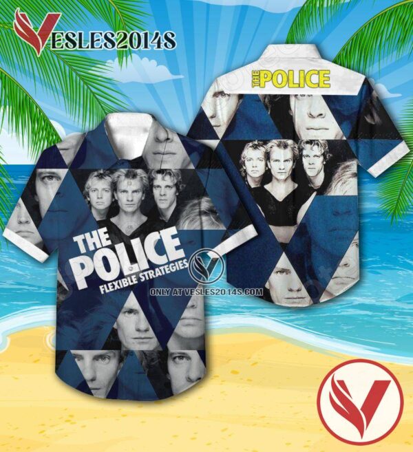 The Police Flexible Strategies Album Cover Hawaiian Shirt, Unique Gifts For Music Lovers - Vesles2014S