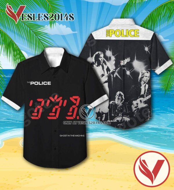 The Police Ghost In The Machine Album Cover Hawaiian Shirt, Unique Gifts For Music Lovers - Vesles2014S