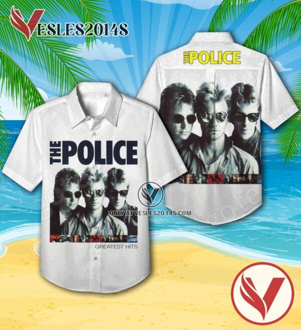The Police Greatest Hits Compilation Album Cover Hawaiian Shirt, Unique Gifts For Music Lovers - Vesles2014S