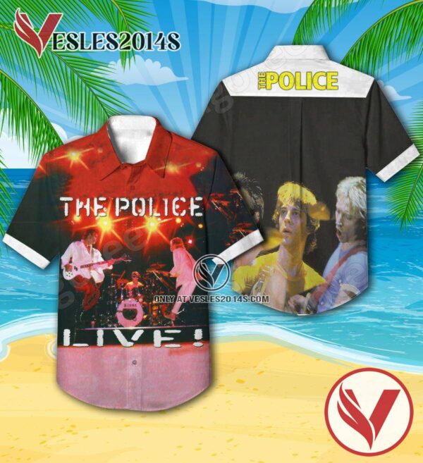 The Police Live Album Cover Hawaiian Shirt, Unique Gifts For Music Lovers - Vesles2014S