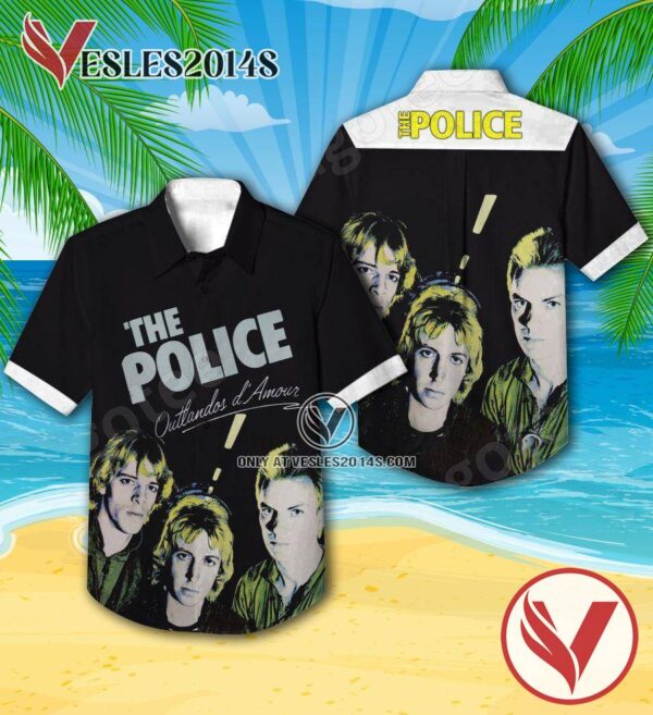 The Police Outlandos D’amour Album Cover Hawaiian Shirt, Unique Gifts For Music Lovers - Vesles2014S