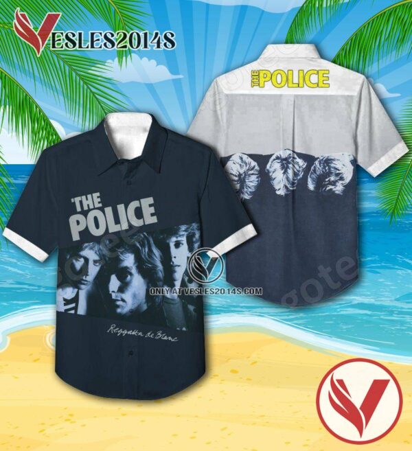 The Police Reggatta De Blanc Album Cover Hawaiian Shirt, Unique Gifts For Music Lovers - Vesles2014S