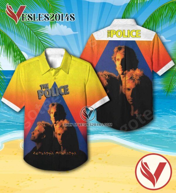 The Police Zenyatta Mondatta Album Cover Hawaiian Shirt, Unique Gifts For Music Lovers - Vesles2014S