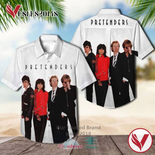 The Pretenders Band Pretenders white Album Hawaiian Shirt, Best Gift For Music Lovers Vesles2014S