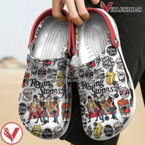 The Rolling Stones Music Crocs Crocband Clogs Shoes, Unique Gifts For Fans Style 1 - Vesles2014S 3