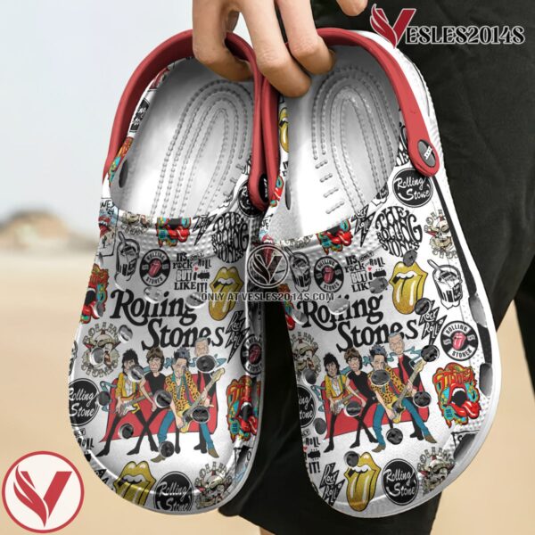 The Rolling Stones Music Crocs Crocband Clogs Shoes, Unique Gifts For Fans Style 1 - Vesles2014S 3