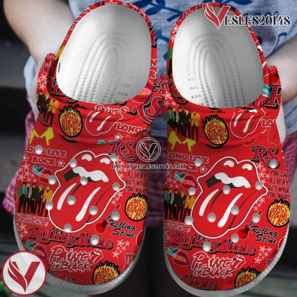 The Rolling Stones Music Crocs Crocband Clogs Shoes, Unique Gifts For Fans Style 13 - Vesles2014S