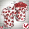 The Rolling Stones Red Hibiscus White Hawaiian Shirt, Unique Gifts For Friends - Vesles2014S 1