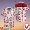 The Rolling Stones Red Palm Tree White Hawaiian Shirt, Unique Gifts For Friends - Vesles2014S 1