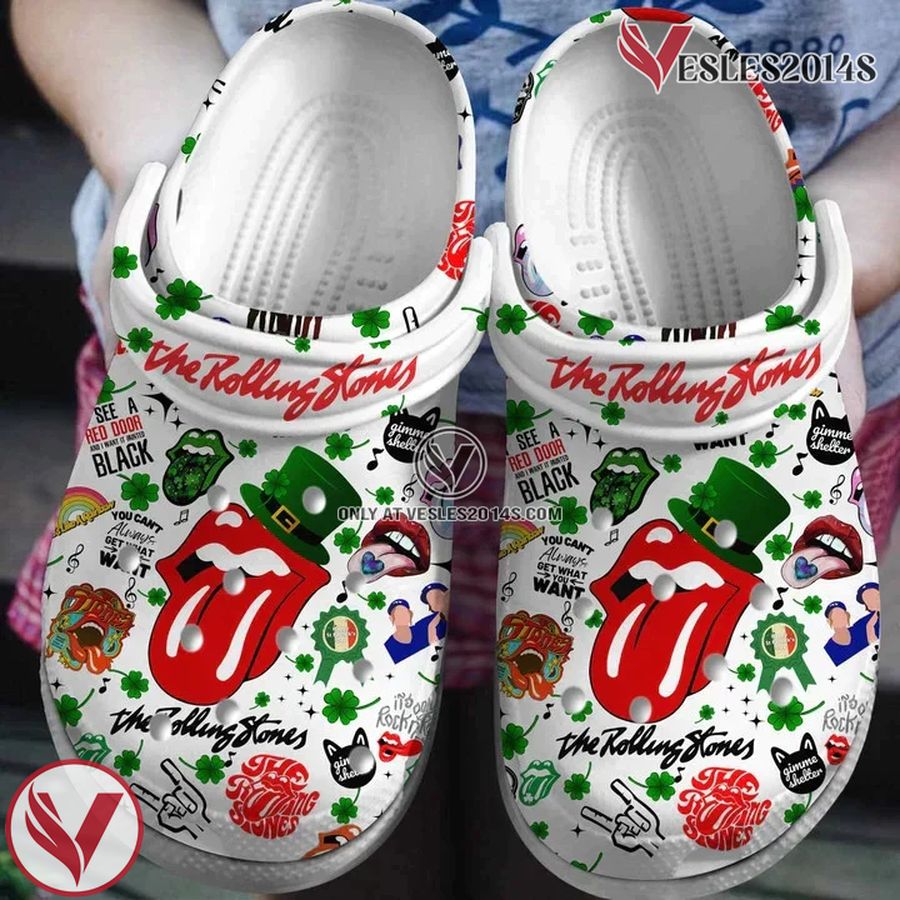 The Rollings Stones Rock Band Crocs Shoes Clogs Crocband Comfortable For Men Women, Unique Gift From Vesles2014S