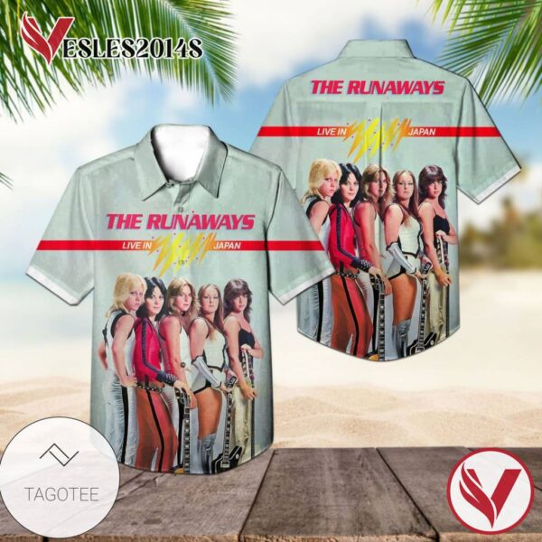 The Runaways Live In Japan Album Cover Hawaiian Shirt, Best Gift For Music Lovers Vesles2014S