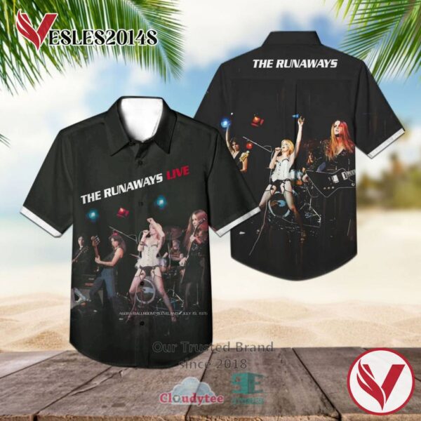 The Runaways Live at the Agora Ballroom Album Hawaiian Casual Shirt, Best Gift For Music Lovers Vesles2014S