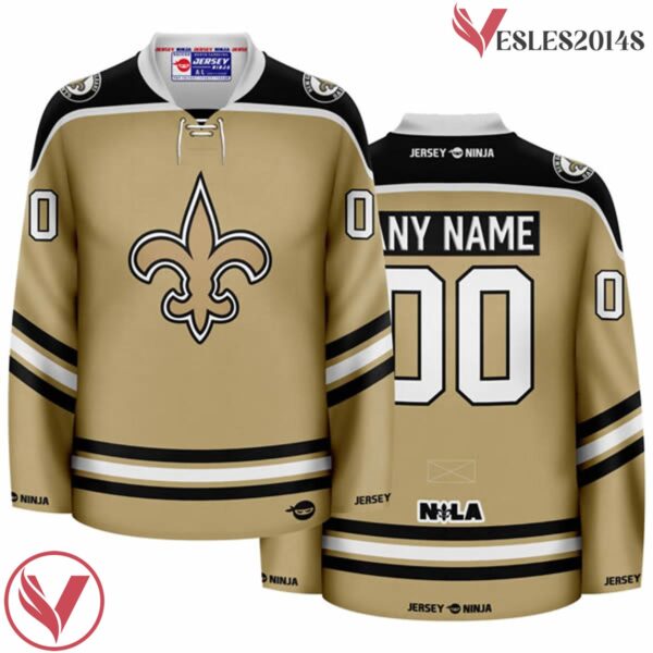 The Saint New - Orleans Football Team - Customize Golden Jersey, Football Coach Gifts - Vesles2014S 3