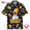 The Simpsons All I Need Is Beer Hawaiian Graphic Print Short Sleeve Hawaiian Casual Shirt Vesles2014S