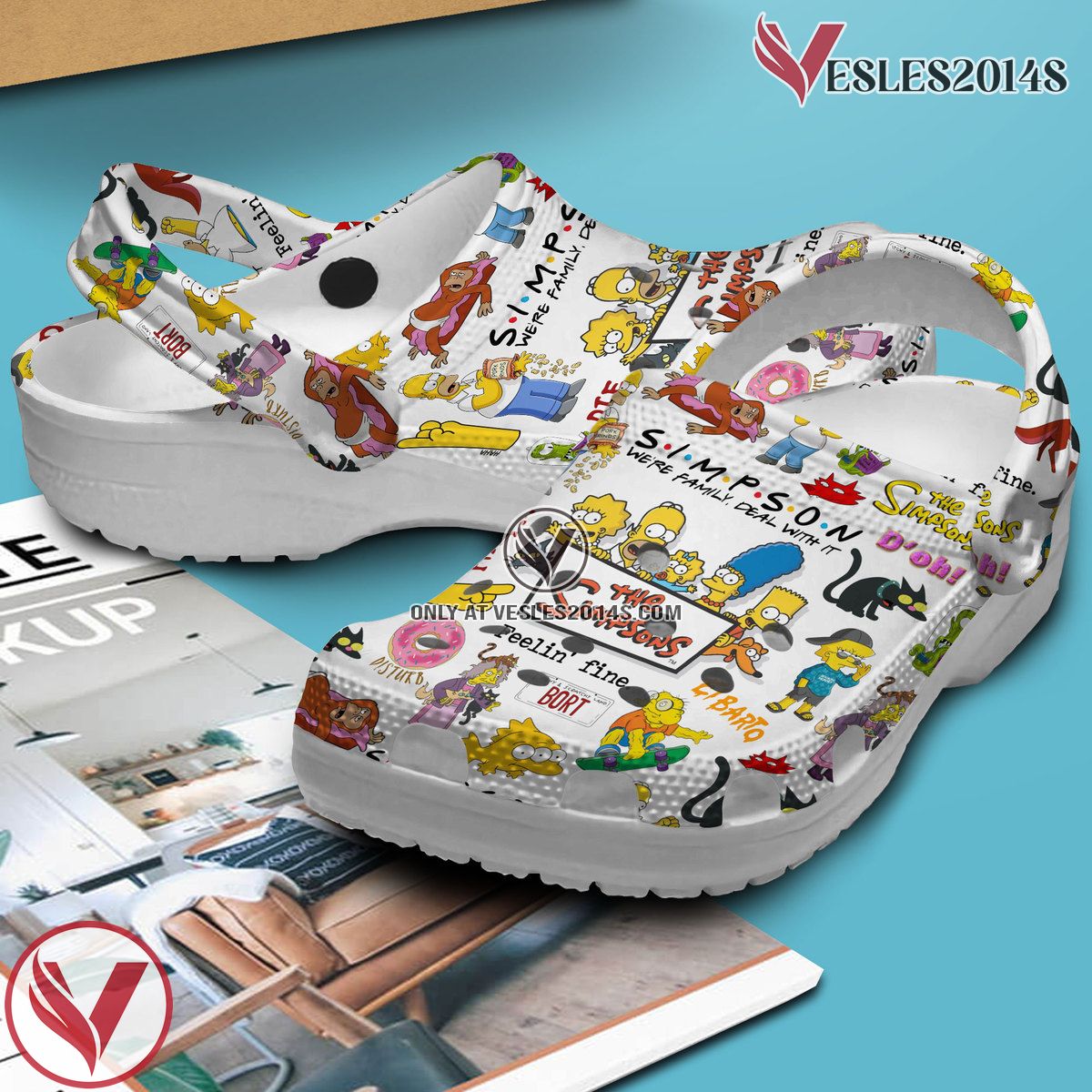 The Simpsons Cartoon Crocs Crocband Clogs Shoes Comfortable For Men Women and Kids, Unique Gift From  Vesles2014S 2