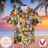 The Simpsons For Men And Women Graphic Print Short Sleeve Hawaiian Casual Shirt Vesles2014S