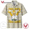 The Simpsons Two Beer Or Not Two Beer Hawaiian Graphic Print Short Sleeve Hawaiian Casual Shirt Vesles2014S