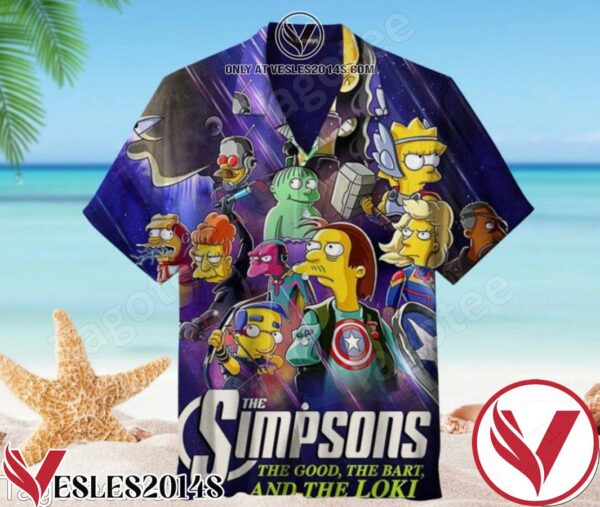 The Simpsons x The Avengers Hawaiian Shirt And Short, Unique Gifts For Friends - Vesles2014S 1
