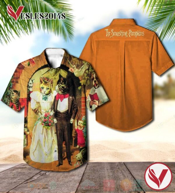 The Smashing Pumpkins Kitteh Wedding Album Hawaiian Shirt, Best Gift For Music Lovers Vesles2014S