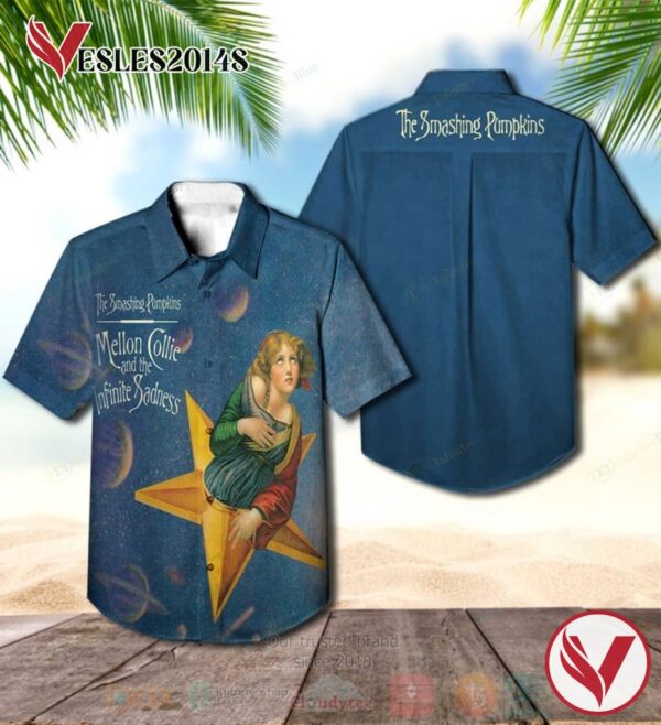 The Smashing Pumpkins Mellon Collie and the Infinite Sadness Blue Album Hawaiian Shirt, Best Gift For Music Lovers Vesles2014S