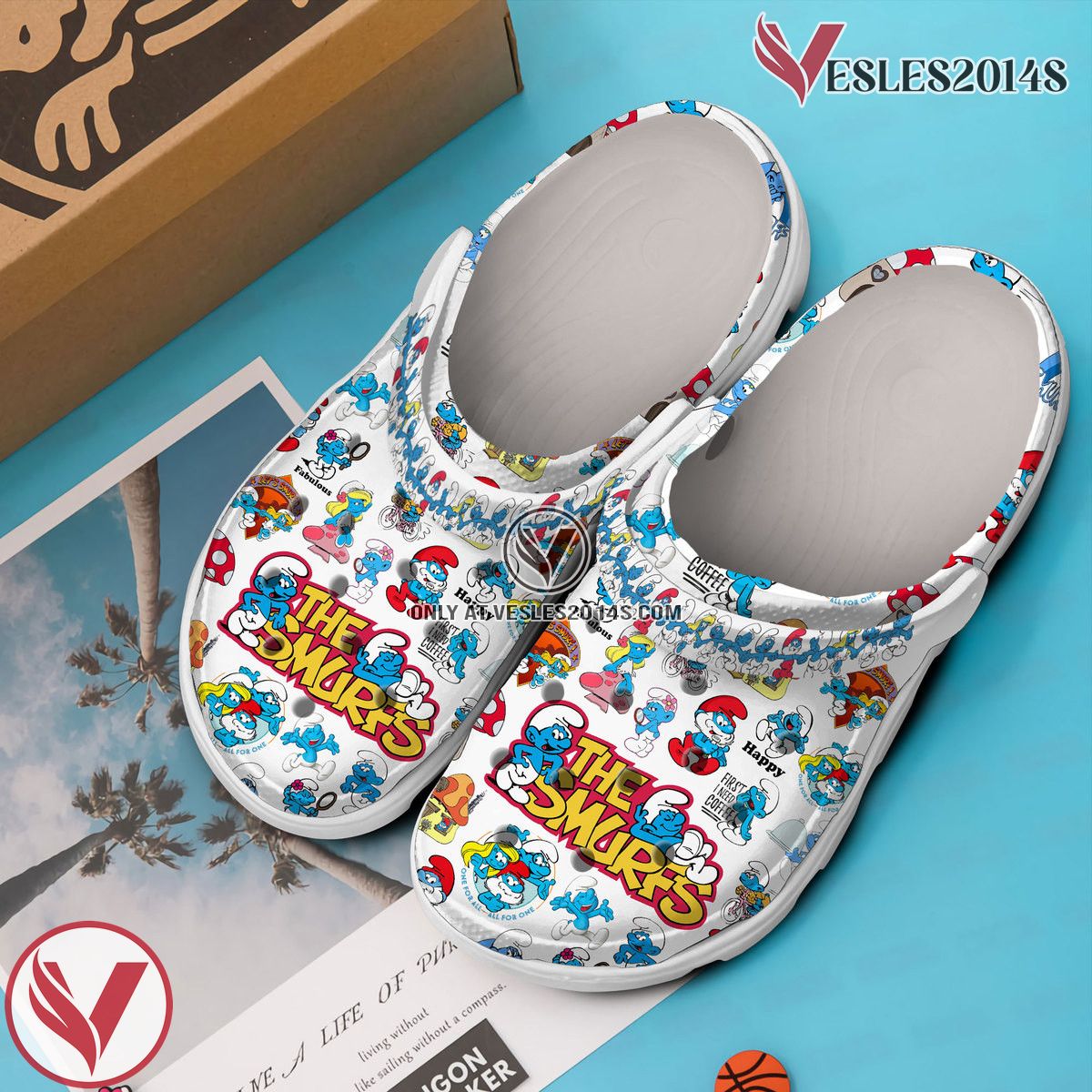 The Smurfs Cartoon Crocs Crocband Clogs Shoes Comfortable For Men Women and Kids Style 1, Unique Gift From  Vesles2014S 3