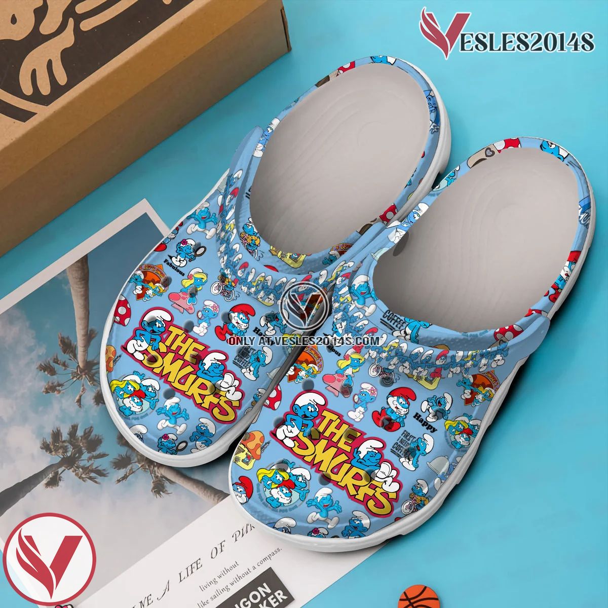 The Smurfs Cartoon Crocs Crocband Clogs Shoes Comfortable For Men Women and Kids Style 2, Unique Gift From  Vesles2014S 3