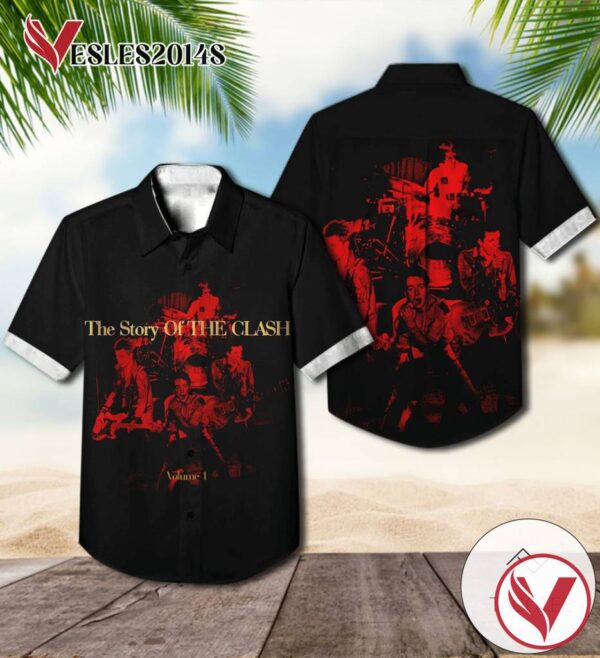 The Story Of The Clash Volume 1 Compilation Album Cover Hawaiian Shirt, Best Gift For Music Lovers Vesles2014S