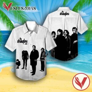 The Stranglers Black And White Album Cover Hawaiian Shirt, Unique Gifts For Music Lovers - Vesles2014S