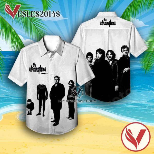 The Stranglers Black And White Album Cover Hawaiian Shirt, Unique Gifts For Music Lovers - Vesles2014S
