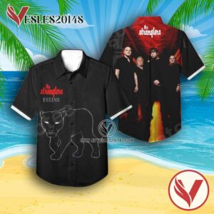 The Stranglers Feline Album Cover Hawaiian Shirt, Unique Gifts For Music Lovers - Vesles2014S