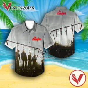 The Stranglers Giants Album Cover Hawaiian Shirt, Unique Gifts For Music Lovers - Vesles2014S