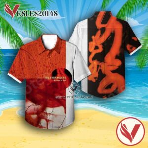 The Stranglers Written In Red Album Cover Hawaiian Shirt, Unique Gifts For Music Lovers - Vesles2014S