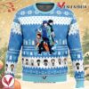 The Trio Blue Exorcist Ugly Christmas Sweater, Unique Christmas Gift For Fans - Vesles2014S